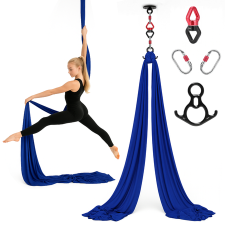 Szarfa akrobatyczna aerial silk | 7 m | Niebieska