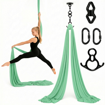 Szarfa akrobatyczna aerial silk | 7 m | zielona