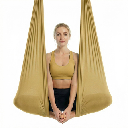 Hamak do jogi aerial | 6 m | Złoty