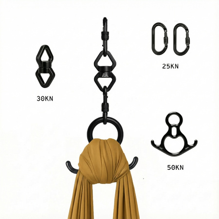 Szarfa akrobatyczna aerial silk | 6 m | złota