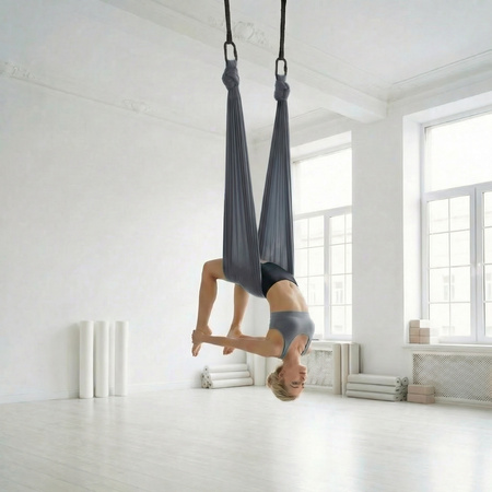 Hamak do jogi aerial | 4 m | Ciemnoszary