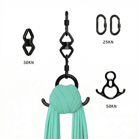 Szarfa akrobatyczna aerial silk | 8 m | zielona