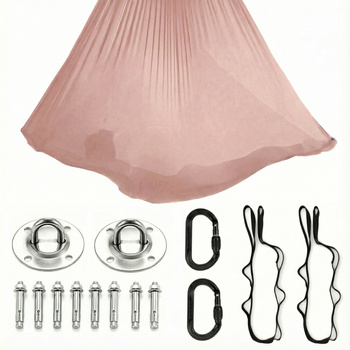 Hamak do jogi aerial | 6 m | Szampański róż