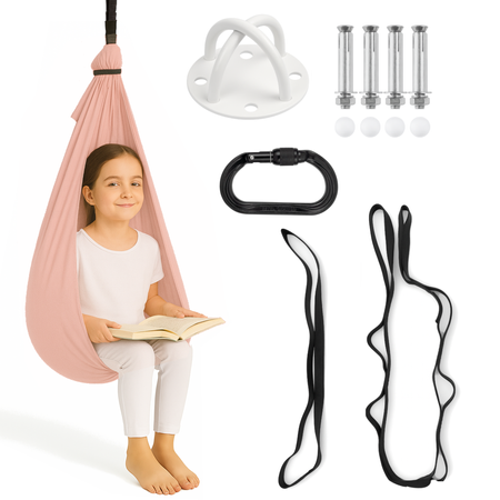 Hamak dla dzieci chusta sensoryczna | 3 m | Szampański róż