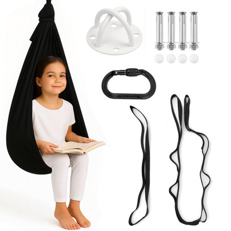 Hamak dla dzieci chusta sensoryczna | 3 m | Czarny