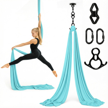 Szarfa akrobatyczna aerial silk | 8 m | jasnoniebieska