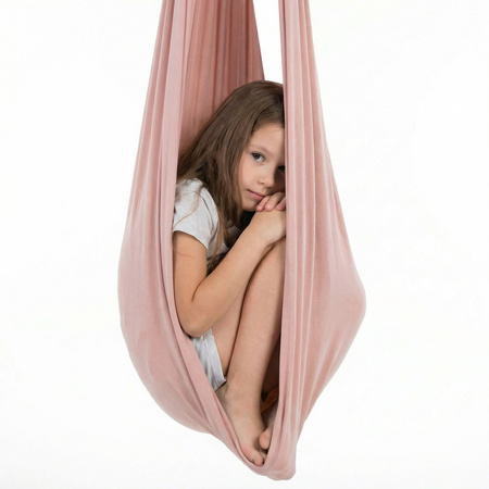 Hamak dla dzieci chusta sensoryczna | 3 m | Szampański róż