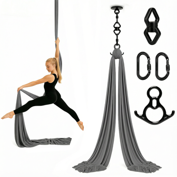 Szarfa akrobatyczna aerial silk | 8 m | ciemnoszara
