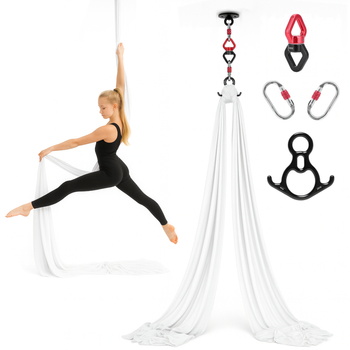 Szarfa akrobatyczna aerial silk | 8 m | biała