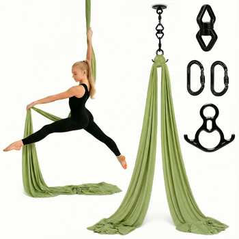 Szarfa akrobatyczna aerial silk | 7 m | pistacjowy