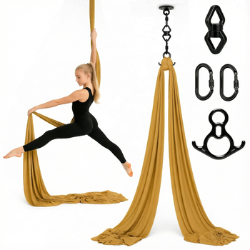 Szarfa akrobatyczna aerial silk | 8 m | złota