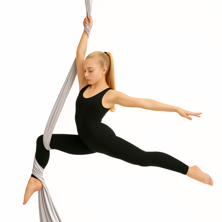 Szarfa akrobatyczna aerial silk | 6 m | szara