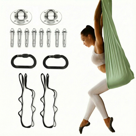 Hamak do jogi aerial | 4 m | Pistacjowy