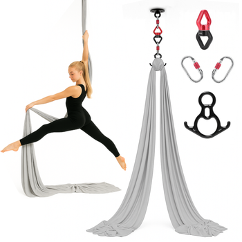 Szarfa akrobatyczna aerial silk | 6 m | szara