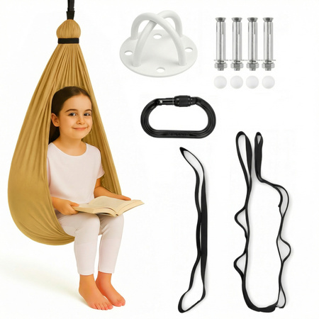 Hamak dla dzieci chusta sensoryczna | 3 m | Złoty