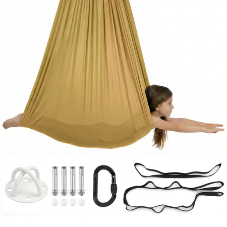 Hamak dla dzieci chusta sensoryczna | 3 m | Złoty