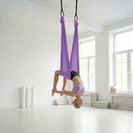 Hamak do jogi aerial | 4 m | fioletowy