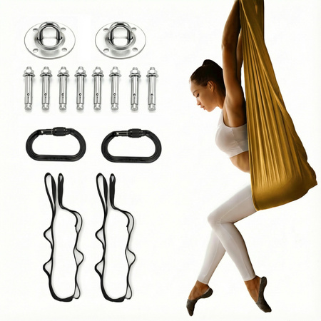 Hamak do jogi aerial | 5 m | Złoty