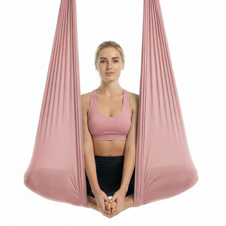 Hamak do jogi aerial | 5 m | Szampański róż