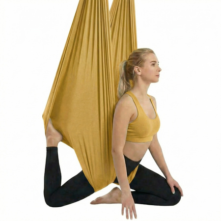 Hamak do jogi aerial | 5 m | Złoty