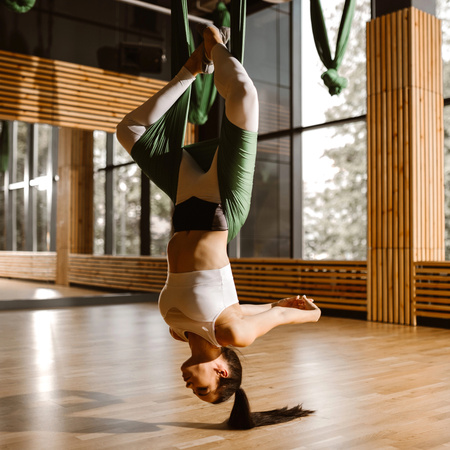 Hamak do jogi aerial | 5 m | szary