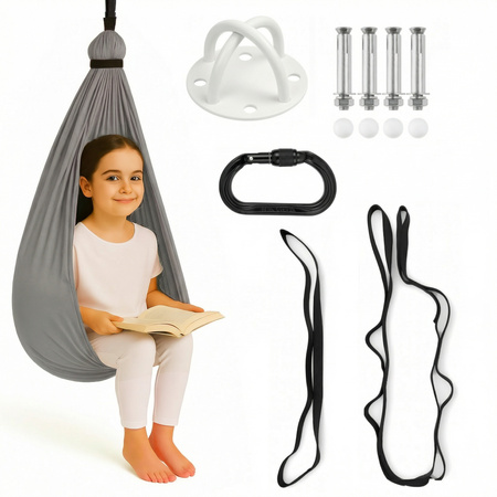 Hamak dla dzieci chusta sensoryczna | 3 m | Ciemnoszary