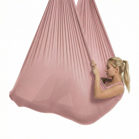 Hamak do jogi aerial | 6 m | Szampański róż