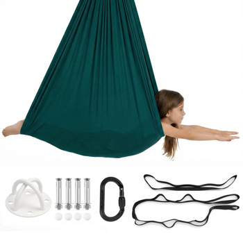 Huśtawka sensoryczna, hamak dla dzieci aerial | 3 m | Ciemnozielony