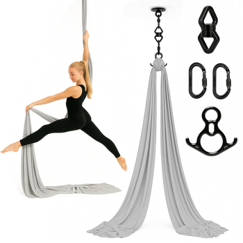 Szarfa akrobatyczna aerial silk | 8 m | szara