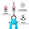 Szarfa akrobatyczna aerial silk | 7 m | jasnoniebieska