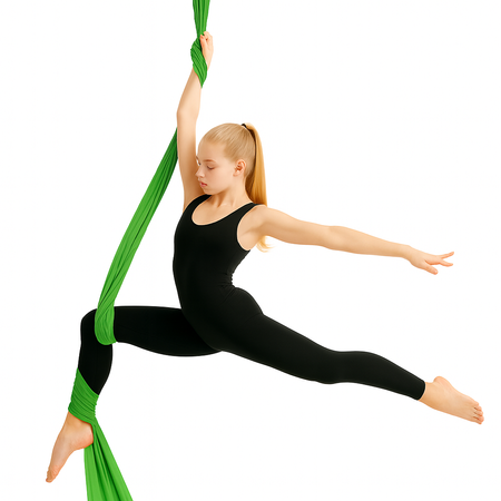 Szarfa akrobatyczna aerial silk | 7 m | zielona