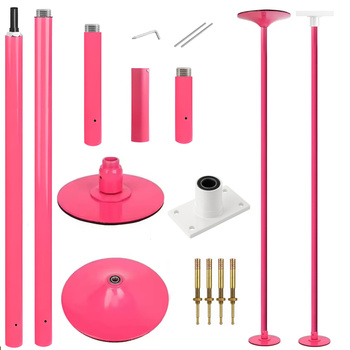 Rura do pole dance statyczno-obrotowa | Różowa | ACRO4F