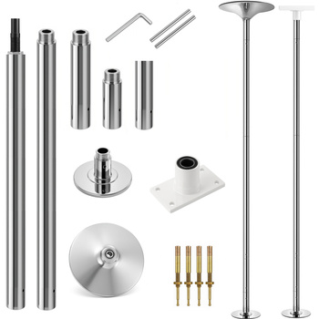 Rura do pole dance statyczno-obrotowa + magnezja | Srebrna | ACRO4F